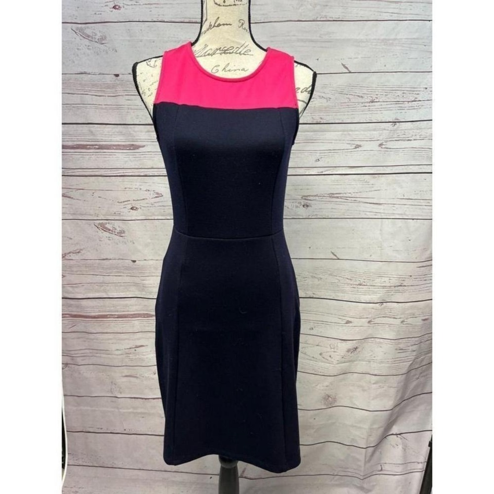 41 Hawthorn small black and pink sleeveless dress, zipper in back